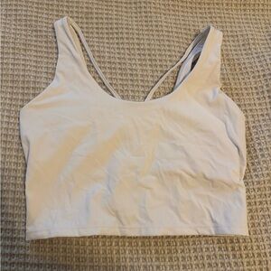 White Strappy Workout Top, Never Worn, Size Medium